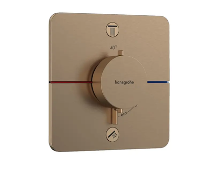 Hansgrohe ShowerSelect Comfort - Termostatická baterie pod omítku, pro 2 spotřebiče, kartáčovaný bronz 15583140