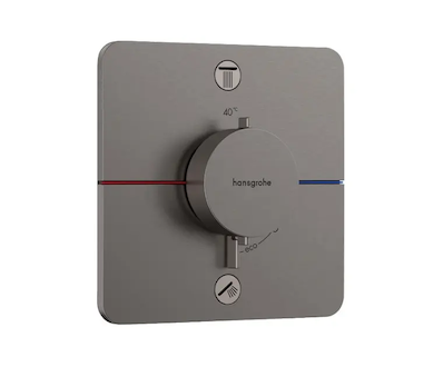 Hansgrohe ShowerSelect Comfort - Termostatická baterie pod omítku, pro 2 spotřebiče, kartáčovaný černý chrom 15583340