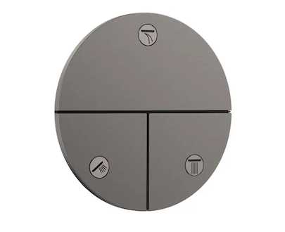 Hansgrohe ShowerSelect Comfort - Ventil pod omítku, pro 3 spotřebiče, kartáčovaný černý chrom 15558340
