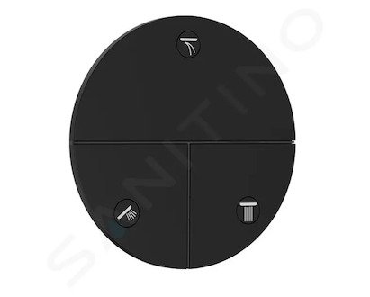 Hansgrohe ShowerSelect Comfort - Ventil pod omítku, pro 3 spotřebiče, matná černá 15558670