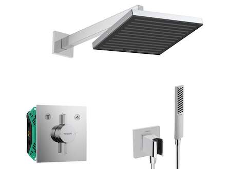 Hansgrohe  - Sprchový set s baterií pod omítku, s tělesem, 26x26 cm, chrom SANI21HHH001