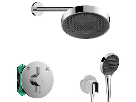 Hansgrohe  - Sprchový set s baterií pod omítku, s tělesem, průměr 25 cm, 3 proudy, chrom SANI21HHH004