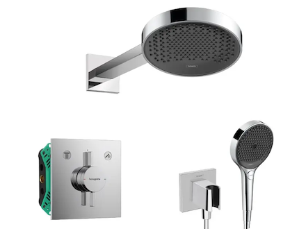 Hansgrohe  - Sprchový set s baterií pod omítku, s tělesem, průměr 25 cm, 3 proudy, chrom SANI21HHH005