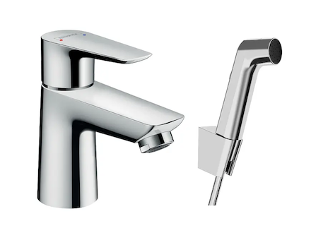 Hansgrohe Talis E - Umyvadlová baterie s ruční sprchou Bidette, chrom 71729000