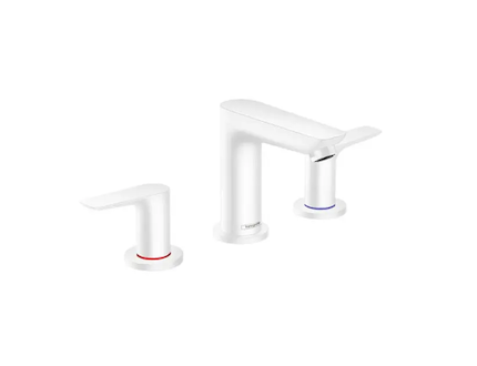 Hansgrohe Talis E - Umyvadlová baterie s výpustí, 3-otvorová instalace, matná bílá 71733700