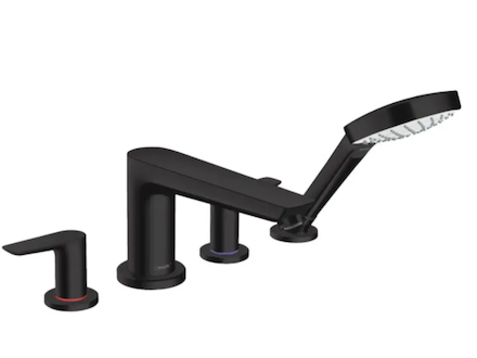 Hansgrohe Talis E - Vanová baterie na okraj vany, 4-otvorová instalace, matná černá 71748670