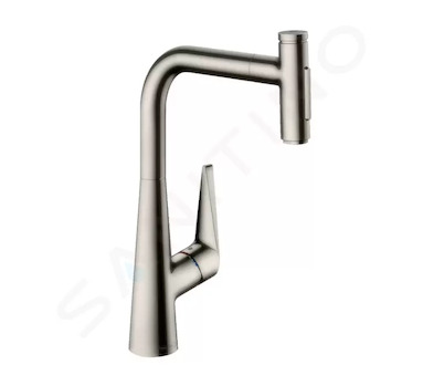 Hansgrohe Talis M51 - Dřezová baterie M5117-H300 s výsuvnou sprškou, sBOX, vzhled nerezu 73867800