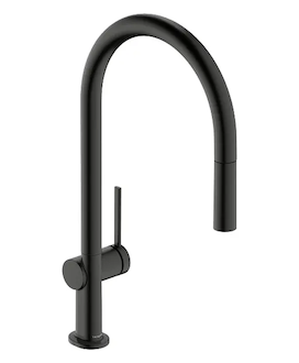 Hansgrohe Talis M54 - Dřezová baterie s výsuvnou koncovkou, kartáčovaný černý chrom 72802340