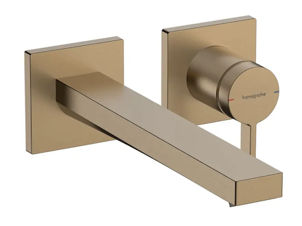 Hansgrohe Tecturis E - Umyvadlová baterie pod omítku, s výpustí, 2-otvorová instalace, EcoSmart, kartáčovaný bronz 73051140