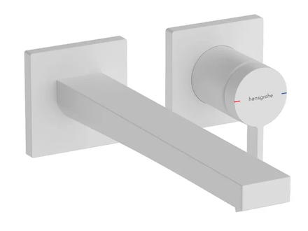 Hansgrohe Tecturis E - Umyvadlová baterie pod omítku, s výpustí, 2-otvorová instalace, EcoSmart, matná bílá 73051700