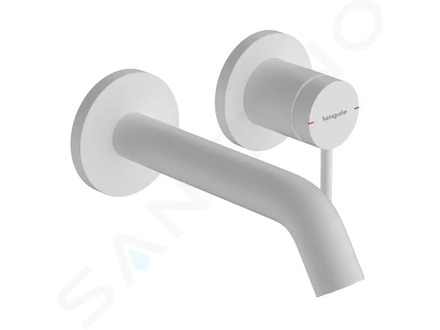Hansgrohe Tecturis S - Umyvadlová baterie pod omítku, s výpustí, 2-otvorová instalace, EcoSmart, matná bílá 73350700