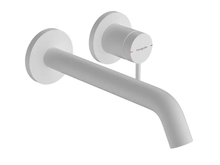 Hansgrohe Tecturis S - Umyvadlová baterie pod omítku, s výpustí, 2-otvorová instalace, EcoSmart, matná bílá 73351700