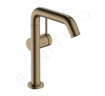 Hansgrohe Tecturis S - Umyvadlová baterie s výpustí Push-Open, CoolStart, EcoSmart, kartáčovaný bronz 73360140