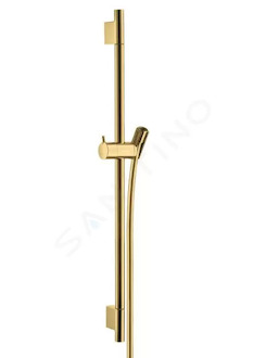 Hansgrohe Unica'S - Sprchová tyč 65 cm se sprchovou hadicí, leštěný vzhled zlata 28632990