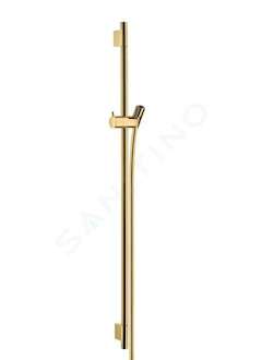 Hansgrohe Unica'S - Sprchová tyč 90 cm se sprchovou hadicí, leštěný vzhled zlata 28631990
