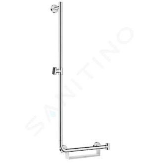 Hansgrohe Unica - Sprchová tyč 110 cm, levá, bílá/chrom 26403400