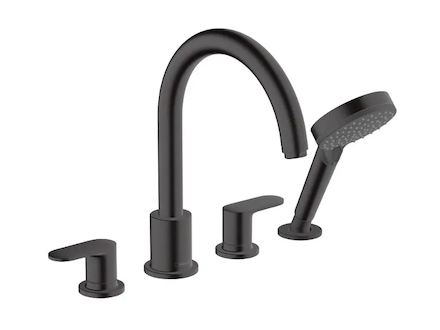 Hansgrohe Vernis Blend - Baterie na okraj vany, 4-otvorová instalace, matná černá 71456670