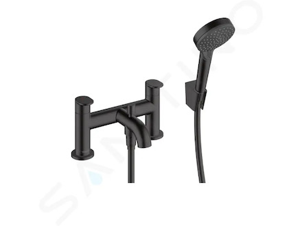 Hansgrohe Vernis Blend - Baterie na okraj vany s příslušenstvím, 2-otvorová instalace, matná černá 71461670