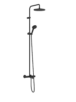 Hansgrohe Vernis Blend - Sprchový set Showerpipe 240 s vanovým termostatem, 2 proudy, matná černá 26899670