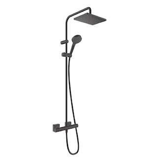 Hansgrohe Vernis Shape - Sprchový set Showerpipe 230 s termostatem, EcoSmart, matná černá 26097670