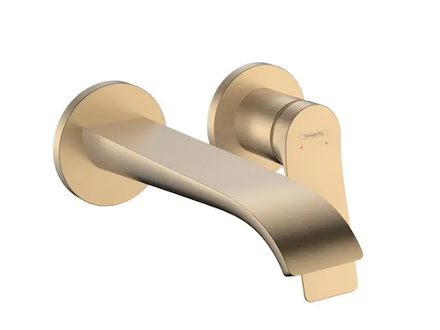 Hansgrohe Vivenis - Umyvadlová baterie pod omítku, s výpustí, 2-otvorová instalace, EcoSmart, kartáčovaný bronz 75050140