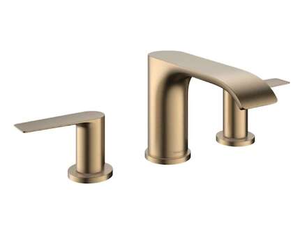Hansgrohe Vivenis - Umyvadlová baterie s výpustí, 3-otvorová instalace, EcoSmart, kartáčovaný bronz 75033140
