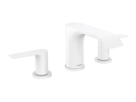 Hansgrohe Vivenis - Umyvadlová baterie s výpustí, 3-otvorová instalace, EcoSmart, matná bílá 75033700