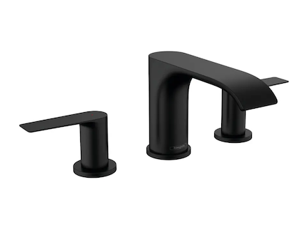 Hansgrohe Vivenis - Umyvadlová baterie s výpustí, 3-otvorová instalace, EcoSmart, matná černá 75033670