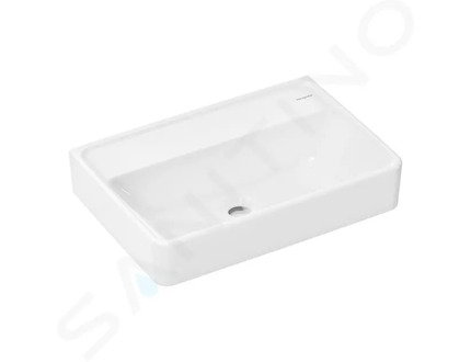 Hansgrohe Xanuia Q - Umyvadlo 55x37 cm, bez přepadu, bez otvoru pro baterii, SmartClean, bílá 61123450