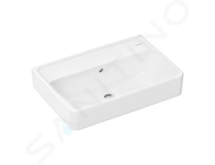 Hansgrohe Xanuia Q - Umyvadlo 55x37 cm, s přepadem, bez otvoru pro baterii, SmartClean, bílá 61121450