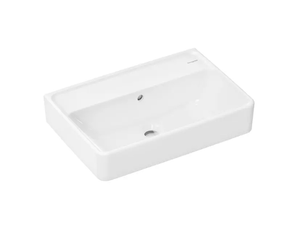 Hansgrohe Xanuia Q - Umyvadlo 55x37 cm, s přepadem, bez otvoru pro baterii, SmartClean, bílá 61121450