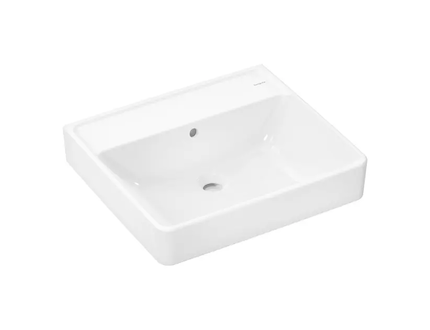 Hansgrohe Xanuia Q - Umyvadlo 55x48 cm, s přepadem, bez otvoru pro baterii, bílá 60239450