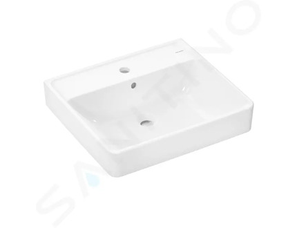 Hansgrohe Xanuia Q - Umyvadlo 55x48 cm, s přepadem, otvor pro baterii, bílá 60132450