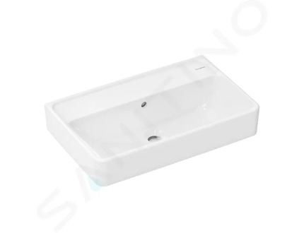 Hansgrohe Xanuia Q - Umyvadlo 60x37 cm, s přepadem, bez otvoru pro baterii, bílá 60214450