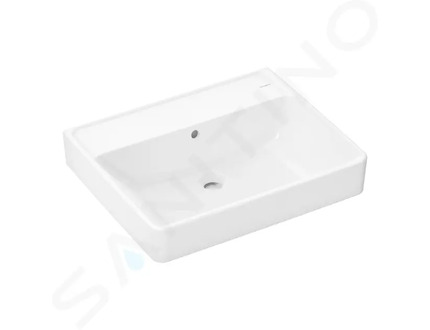 Hansgrohe Xanuia Q - Umyvadlo 60x48 cm, s přepadem, bez otvoru pro baterii, bílá 60244450