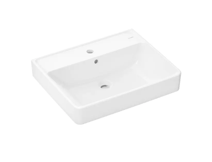 Hansgrohe Xanuia Q - Umyvadlo 60x48 cm, s přepadem, otvor pro baterii, bílá 60133450