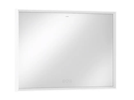 Hansgrohe Xarita E - Zrcadlo s LED osvětlením a vyhříváním, 100x70 cm, dotykový senzor, matná bílá 54986700