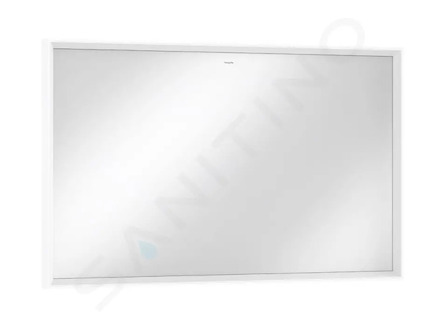 Hansgrohe Xarita E - Zrcadlo s LED osvětlením a vyhříváním, 120x70 cm, IR senzor, matná bílá 54994700