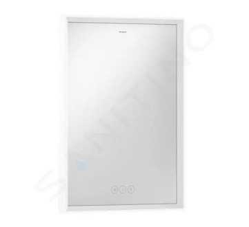 Hansgrohe Xarita E - Zrcadlo s LED osvětlením a vyhříváním, 50x70 cm, dotykový senzor, matná bílá 54989700