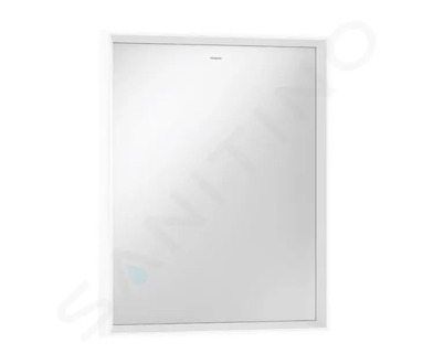 Hansgrohe Xarita E - Zrcadlo s LED osvětlením a vyhříváním, 60x70 cm, IR senzor, matná bílá 54997700