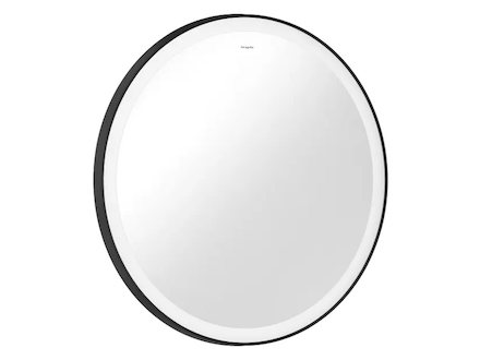Hansgrohe Xarita Lite S - Zrcadlo s LED osvětlením a vyhříváním, průměr 70 cm, IR senzor, matná černá 54979670