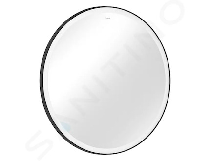 Hansgrohe Xarita Lite S - Zrcadlo s LED osvětlením a vyhříváním, průměr 90 cm, IR senzor, matná černá 54980670