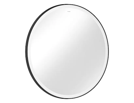 Hansgrohe Xarita Lite S - Zrcadlo s LED osvětlením a vyhříváním, průměr 90 cm, IR senzor, matná černá 54980670