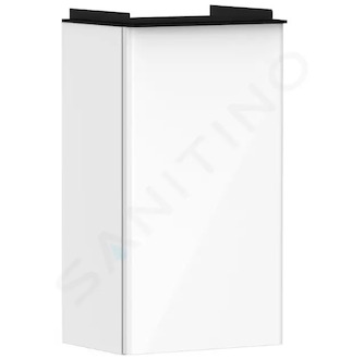 Hansgrohe Xelu Q - Umyvadlová skříňka, 63x34x27 cm, 1 dvířka, panty vlevo, lesklá bílá/matná černá 54011670