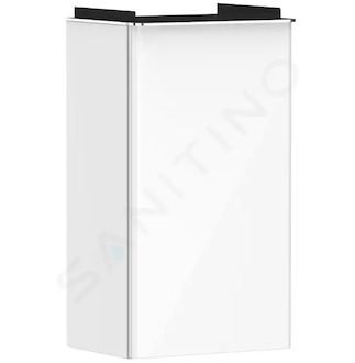 Hansgrohe Xelu Q - Umyvadlová skříňka, 63x34x27 cm, 1 dvířka, panty vpravo, lesklá bílá/chrom 54015000