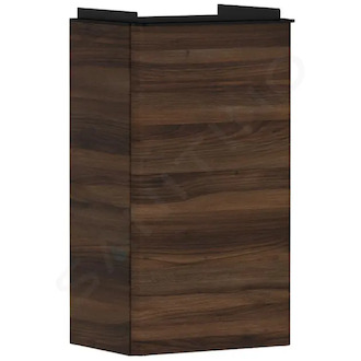 Hansgrohe Xelu Q - Umyvadlová skříňka, 63x34x27 cm, 1 dvířka, panty vpravo, tmavý ořech/matná černá 54018670