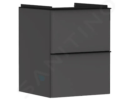 Hansgrohe Xelu Q - Umyvadlová skříňka, 63x48x50 cm, 2 zásuvky, matná šedá/matná černá 54020670