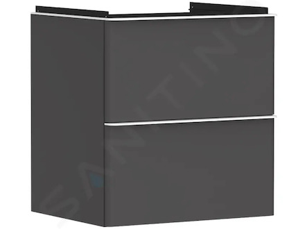Hansgrohe Xelu Q - Umyvadlová skříňka, 63x58x50 cm, 2 zásuvky, matná šedá/matná bílá 54024700