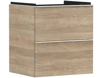Hansgrohe Xelu Q - Umyvadlová skříňka, 63x58x50 cm, 2 zásuvky, přírodní dub/matná bílá 54025700
