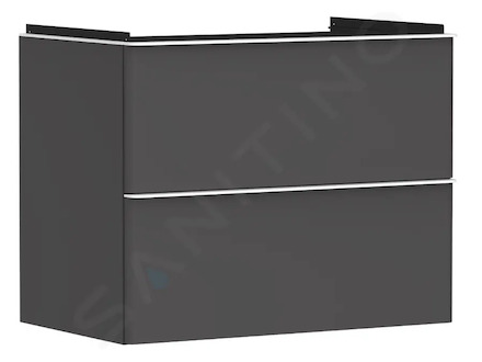 Hansgrohe Xelu Q - Umyvadlová skříňka, 63x78x50 cm, 2 zásuvky, matná šedá/matná bílá 54028700